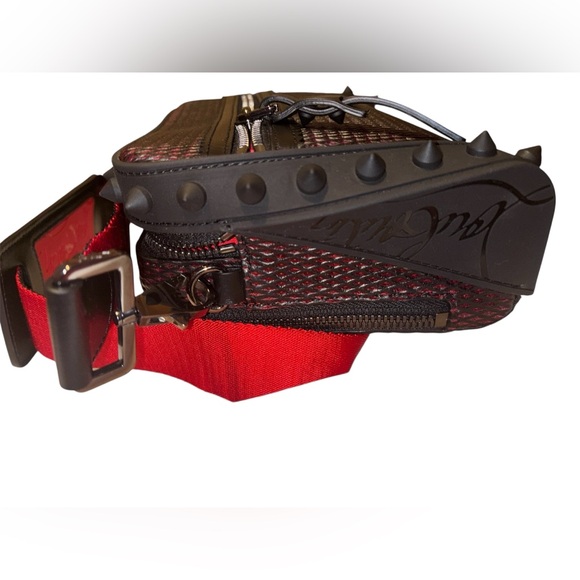 Christian Louboutin - Loubitown Rubber and Leather-Trimmed Mesh Messenger Bag